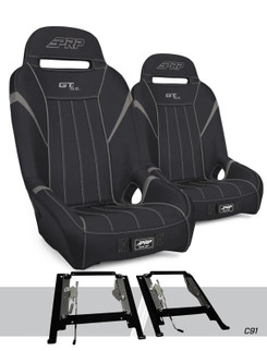 PRP GT3 Suspension Seats Kit for Can-Am Maverick X3 (Pair) - Black & Gray
