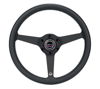 NRG Aluminum Steering Wheel 330mm - Heritage Solid Spoke - Ergonomic Grip - Anadized Black