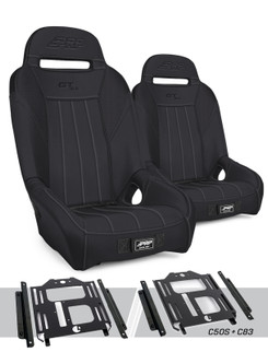 PRP Polaris RZR 570, 800, 900 GT/S.E. Suspension Seats Kit (Pair) - Black