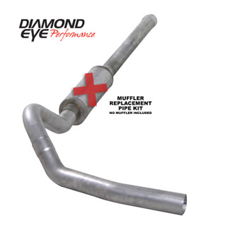 Diamond Eye KIT 4in Catback Single MFLR RPLCMENT PIPE AL CHEVY/GMC 6.6L 2500/3500 2006-2007.5