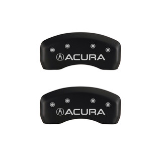MGP 4 Caliper Covers Engraved Front & Rear Acura Red finish silver ch