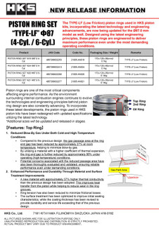 HKS PISTON RING SET N20 D87.0 6-Cyl.