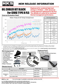 HKS 2023+ Honda Civic Type R FL5 S Type Oil Cooler Kit - Black