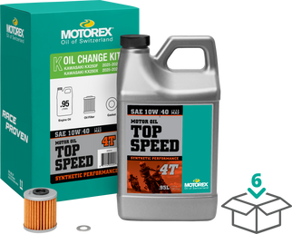 Top Speed Oil Change Kit 0.95l 10w40 Kaw