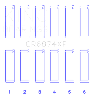 King Engine Bearings Subaru EZ30/EZ30D (Size STD) Performance Rod Bearing Set