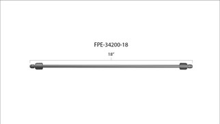 Fleece Performance 18in High Pressure Fuel Line (8mm x 3.5mm Line, M14x1.5 Nuts)