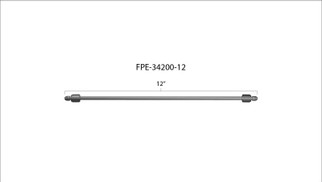 Fleece Performance 12in High Pressure Fuel Line (8mm x 3.5mm Line, M14x1.5 Nuts)