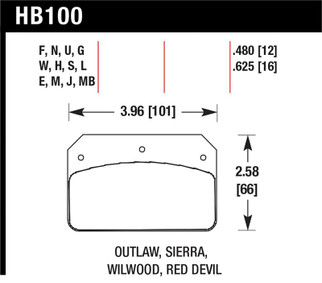 Hawk Wilwood Dynalite Caliper Blue 9012 Brake Pads