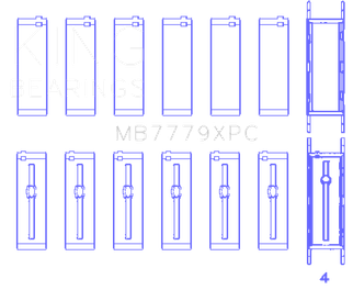King Engine Bearings BMW B58B30A (Size 0.25) Coated Performance Main Bearing Set
