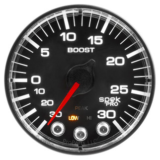 Autometer Spek-Pro 52.4mm 30inHG-30PSI Digital Stepper Motor Vac/Boost Gauge