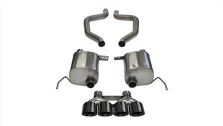 Corsa 17-19 Chevy Corvette Z06 2.75in Axle Back Exhaust Black Dual Rear Exit Quad 4.5in Tip (Sport)