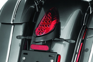 Kuryakyn Micro 1000 Dual Function Smoke Lens Red/Red/Amber Satin Black