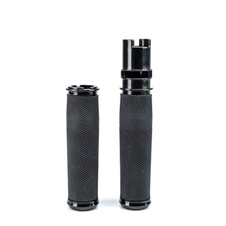 Bikers Choice Billet Aluminum Black Throttle-By-Wire Contour  Grips