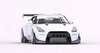 GReddy 09+ Nissan GT-R R35 Pandem Front Lip Dry Carbon (Special Order)