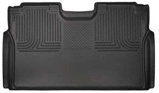 Husky Liners 15-23 Ford F-150 SuperCrew Cab WeatherBeater Black 2nd Seat Floor Liner