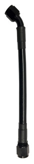 Fragola -10AN Ext Black PTFE Hose Assembly Straight x 45 Degree 60in