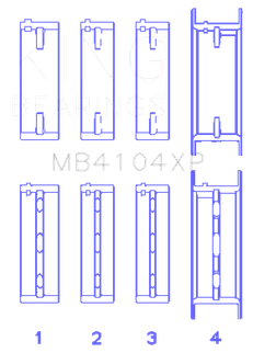 King Engine Bearings Nissan VG30DE/VG30DETT (Size +1.0) Performance Main Bearing Set