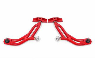 BMR 10-14 Ford Mustang Adj. Lower A-Arms w/ Delrin/Rod End / 19mm Tall Ball Joint - Red