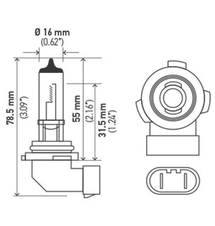 Hella H10 12V 65W Xen White Bulb (Pair)
