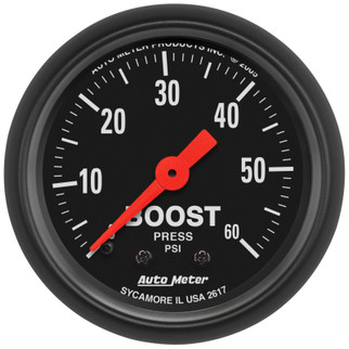 Autometer Z Series 52mm 0-60 PSI Mechanical Boost Gauge