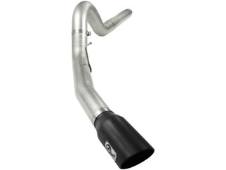 aFe MACH Force XP 5in DPF-Back Stainless Steel Exh Sys, Black tip, Ford Diesel Trucks 08-10 V8-6.4L