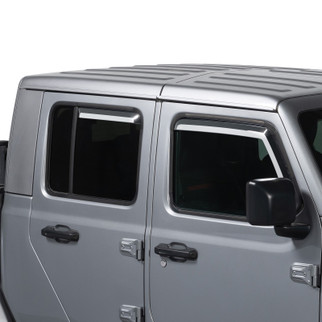 Putco 20-21 Jeep Gladiator JT/JL Element Chrome Window Visors (Set of 4)