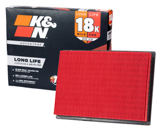K&N Advantage Air Filter 18K Miles Jeep Liberty 01-07 Grand Cherokee/Commander 05-10