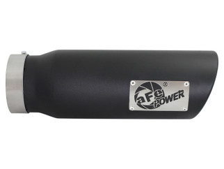 aFe Diesel Exhaust Tip Bolt On Black 4in Inlet x 5in Outlet x 15in