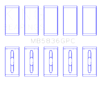 King Engine Bearings Ford 6.7 Power Stroke V8 Diesel (Size 0.26) Main Bearing Set