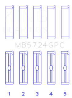 King Engine Bearings General Motors Duramax Diesel (Size 0.26) Main Bearing Set