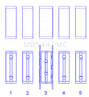King Engine Bearings Ford/Mazda L3/ L3-VDT MZR (Size 0.25) Main Bearing Set