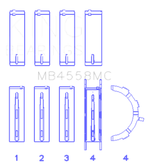King Engine Bearings Ford Ecoboost 2.7L V6 (Size 0.25) Main Bearing Set