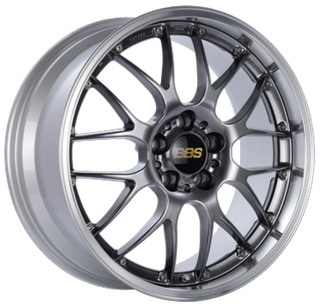 BBS RS-GT 19x8 5x114.3 ET45 Diamond Black Center Diamond Cut Lip Wheel - 82mm PFS Required