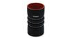 Vibrant 4 Ply Aramid Reinf Silicone Hump Hose conn 3in ID x 6in long 3 reinforcement ring MATTE BLK