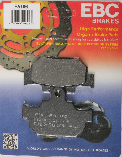 Brake Pads Fa106 Organic