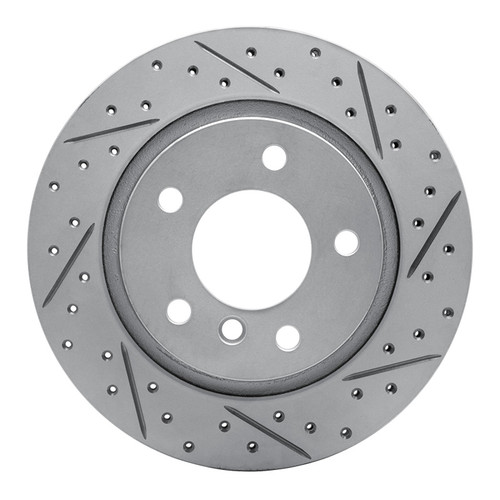 R1 03-08 BMW Z4 Rear Right Drilled & Slotted Geo-Carbon Rotor