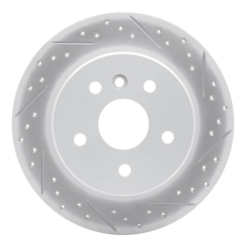 R1 00-04 Toyota Avalon Rear Right Drilled & Slotted Geo-Carbon Rotor