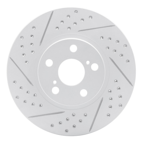 R1 00-10 Pontiac Vibe Front Left Drilled & Slotted Geo-Carbon Rotor