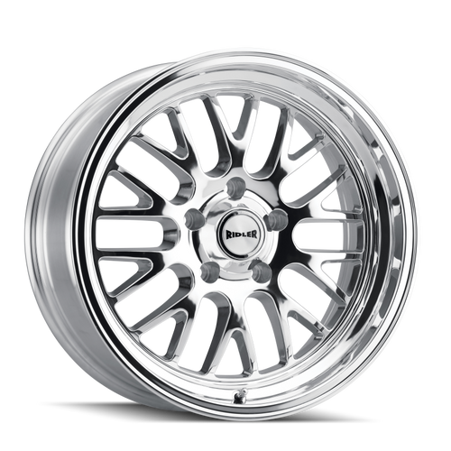 Ridler 607 20x10 / 5x120.65 BP / 0mm Offset / 83.82mm Hub Polished Wheel