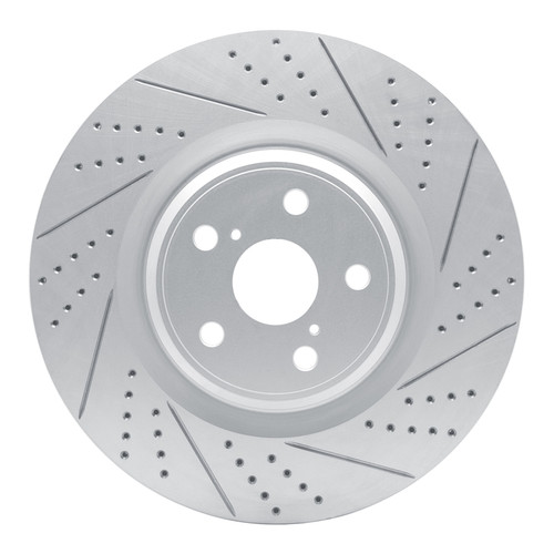 R1 10-17 Lexus Ls460 Right Front Drilled & Slotted Geo-Carbon Rotor