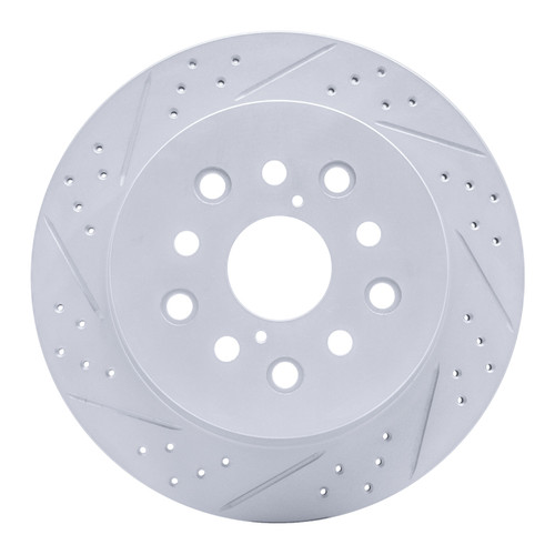 R1 01-06 Lexus Ls430 Rear Left Drilled & Slotted Geo-Carbon Rotor