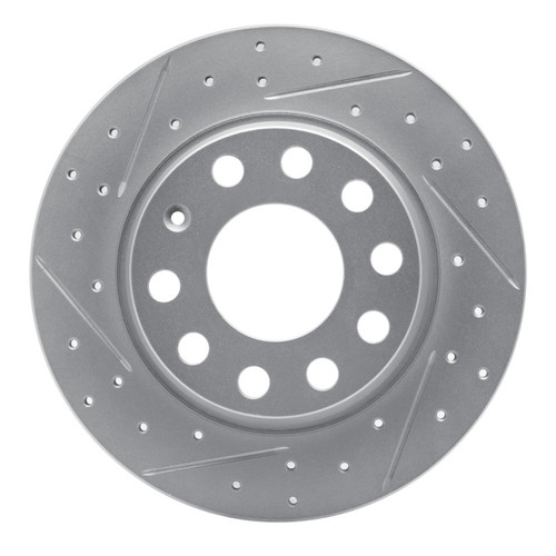 R1 00-08 Audi A4 Quattro Rear Left Drilled & Slotted Geo-Carbon Rotor