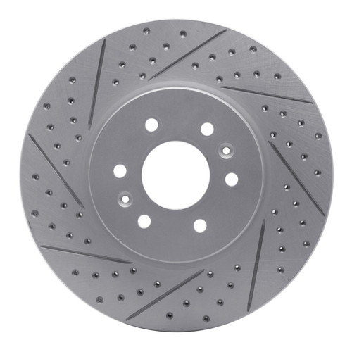 R1 09-10 Kia Borrego Front Right Drilled & Slotted Geo-Carbon Rotor