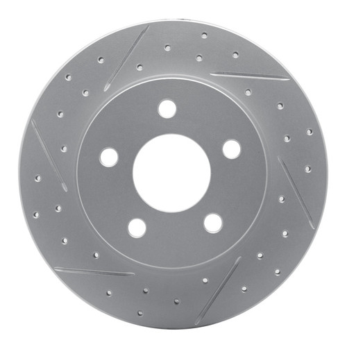 R1 04-12 Chevrolet Cobalt Rear Left Drilled & Slotted Geo-Carbon Rotor