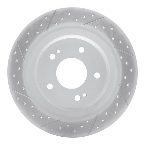 R1 13-25 Mitsubishi Outlander Phev Rear Left Drilled & Slotted Geo-Carbon Rotor
