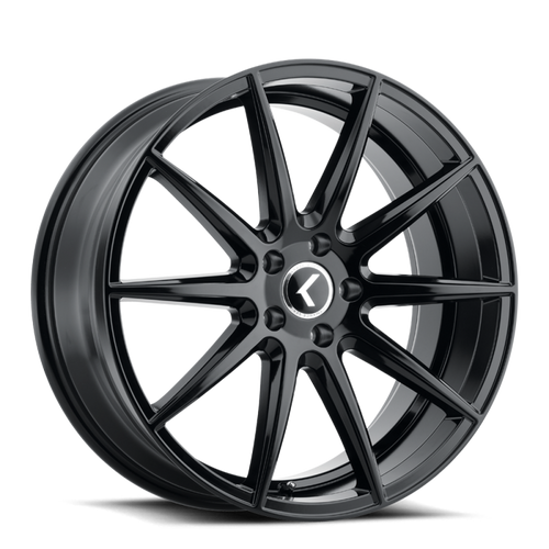 Kraze KR194 Cosmos 20x8.5 / 5x108 BP / 38mm Offset / 63.5mm Hub Gloss Black Wheel