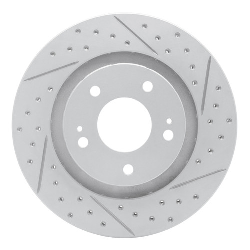 R1 05-22 Mitsubishi Outlander Front Right Drilled & Slotted Geo-Carbon Rotor