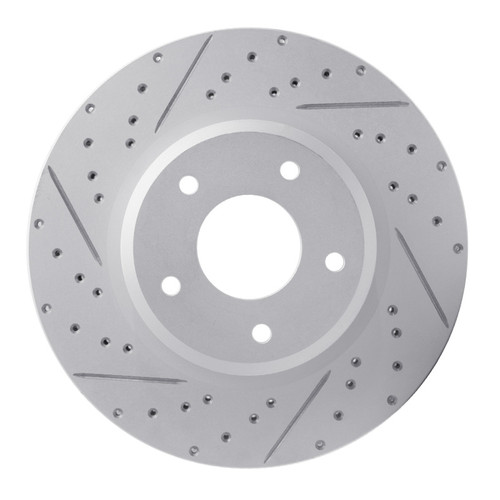 R1 05-06 Pontiac GTO Front Right Drilled & Slotted Geo-Carbon Rotor