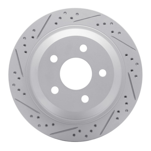 R1 98-02 Chevrolet Camaro Rear Left Drilled & Slotted Geo-Carbon Rotor