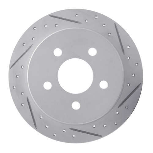 R1 97-05 Buick Regal Rear Right Drilled & Slotted Geo-Carbon Rotor